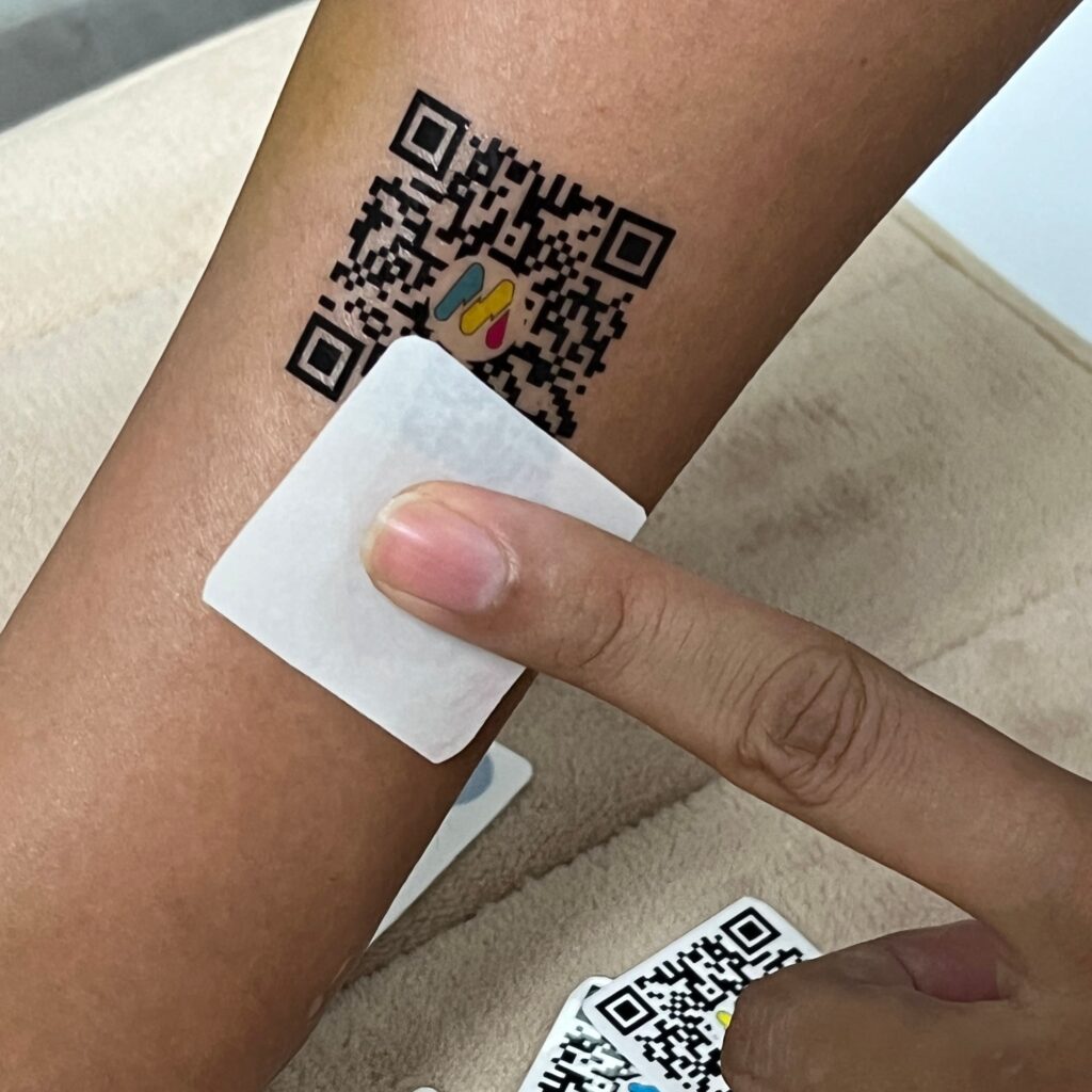 Temporary Tattoo Sticker Printing - Applying on Skin - Step 5 (Done!)