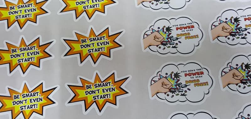 Glossy Paper Custom Shaped Sticker Printing - messages that wouldn't be missed!