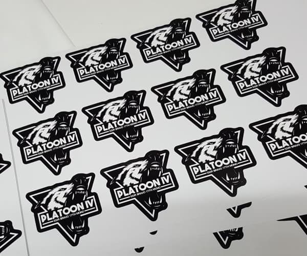 PVC (White) Custom Shaped Sticker Printing Sample 02