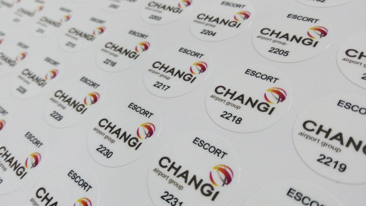 PVC (White) Round Sticker Printing to keep it classy for event