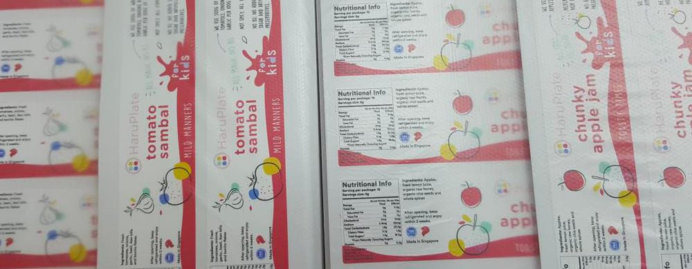 Synthetic (Waterproof) Rounded Rectangular Sticker Printing for Can Food Label